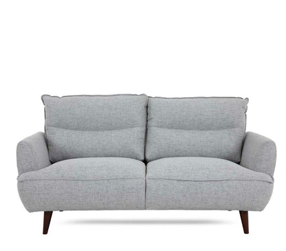 2 Seater Silver Fabric Sofa