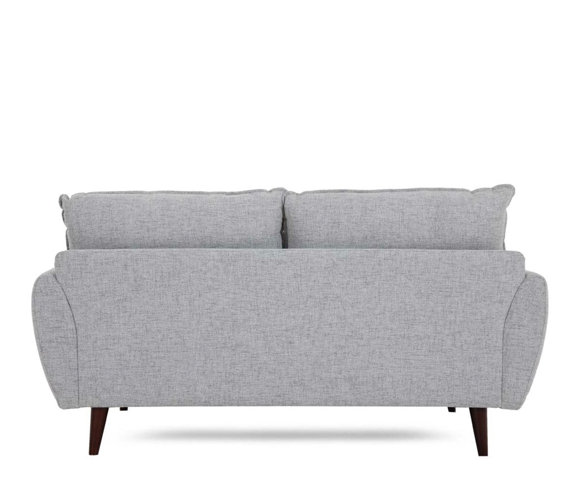 2 Seater Silver Fabric Sofa