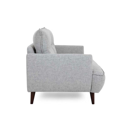 2 Seater Silver Fabric Sofa